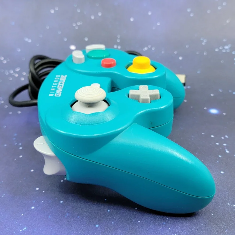 Nintendo GameCube Controller Emerald Blue Japan Import DOL-003 Wired Teal C